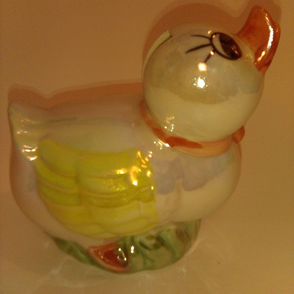 Lustrous Glazed Fancy Duck Coin Bank - Picture 8 of 12
